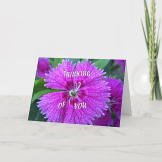 Pink Flower Thinking of You Card