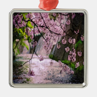 Pink Flower Tree Metal Tree Decoration