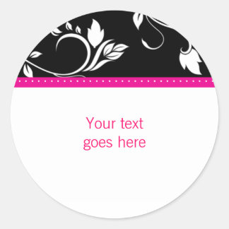 PInk Flower trendy elegant Swirls stickers