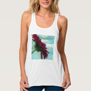 Pink flower vest singlet