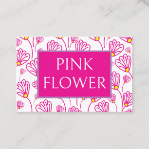 Pink Flower Weddings Florist Business Card
