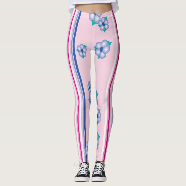 Pink Flowered Leggings (Front)