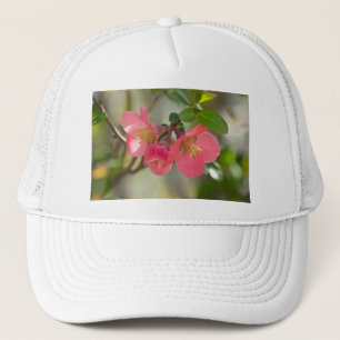 Pink Flowering Quince Glow Trucker Hat