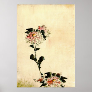 Pink Flowers 1840 Poster