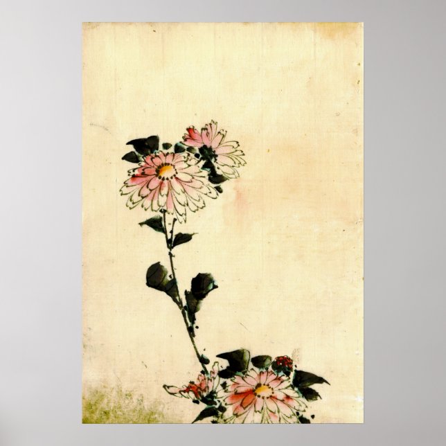 Pink Flowers 1840 Poster (Front)