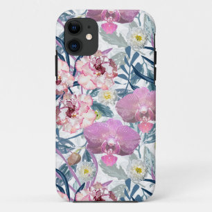 Pink flowers and orchid. Case-Mate iPhone case
