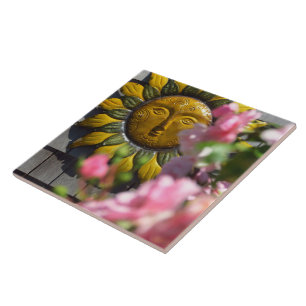 Pink Flowers and Sun - Martha's Vineyard Tile