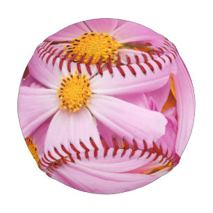 Pink Flowers Baseball