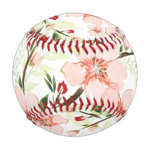 Pink flowers baseball