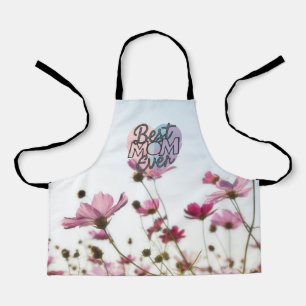 Pink Flowers Best Mum Ever Happy Mother's Day Apron