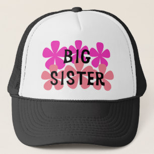 Pink Flowers Big Sister Trucker Hat