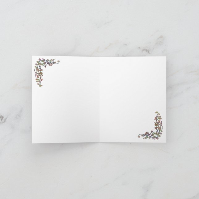 PINK FLOWERS BIRTHDAY CARD (Inside)