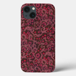 Pink Flowers, Blush Curves abstract floral pattern iPhone 13 Case