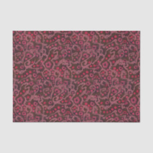 Pink Flowers Blush Curves whimsical floral pattern Tissue Paper