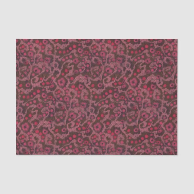 Pink Flowers Blush Curves whimsical floral pattern Tissue Paper (Front)