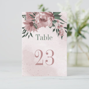 pink flowers botanical botanical table number