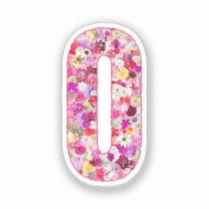 Pink Flowers Botanical Monogram Letter O For Her