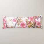 Pink Flowers Cherry Blossom Floral Patterns Gift Body Cushion<br><div class="desc">Designed with beautiful and pretty artistic floral background of pink spring flowers!</div>