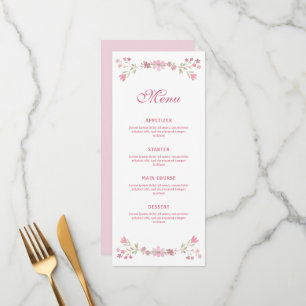 Pink Flowers Classic Menu