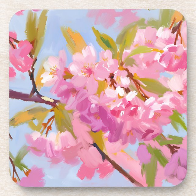 Pink Flowers Coaster (Front)