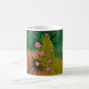 Pink flowers coffee mug
