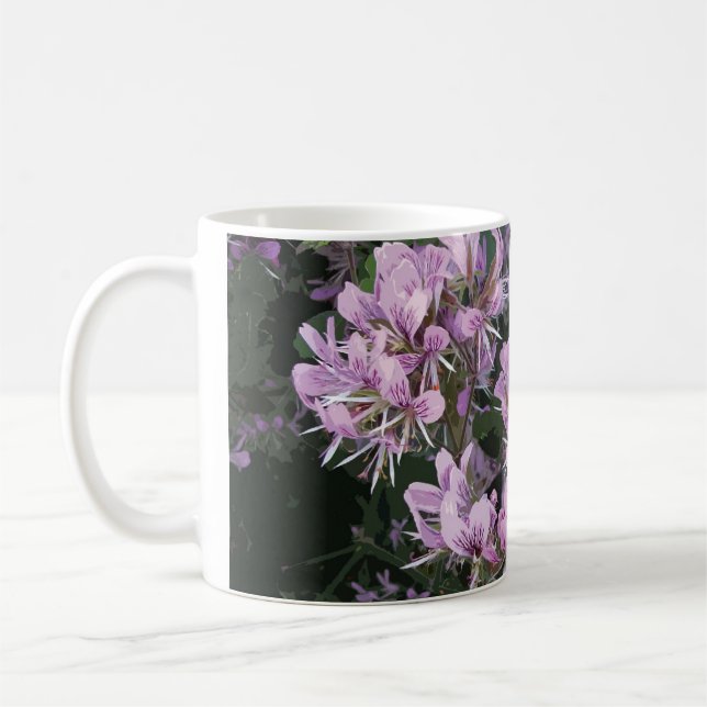 Pink flowers coffee mug (Left)