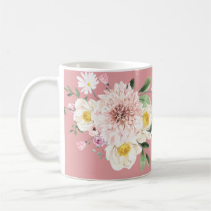 Pink Flowers Coffee Tee Mug Drinkware