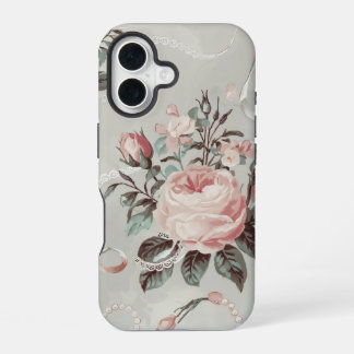 Pink Flowers Coquette Pattern iPhone 16 Case