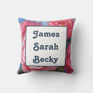 Pink Flowers Cushion