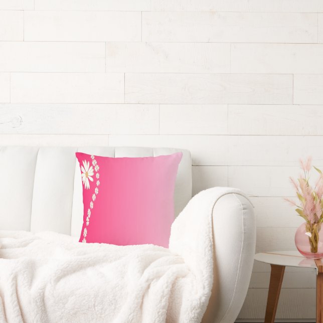 Pink Flowers Cushion (Couch)