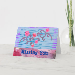 Pink Flowers Customisable Card