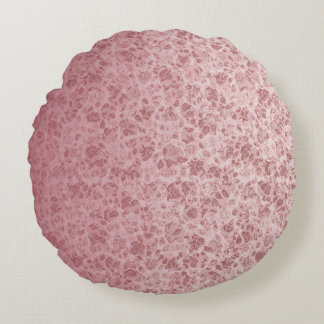 Pink flowers degraded round cushion