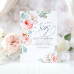 Pink Flowers Elegant Boho Sixty - 60th Birthday Invitation<br><div class="desc">Elegant pink watercolor flowers cute baby shower 60th birthday party invitations - SIXTY</div>