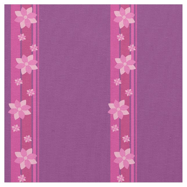 Pink Flowers Fabric (Close Up)