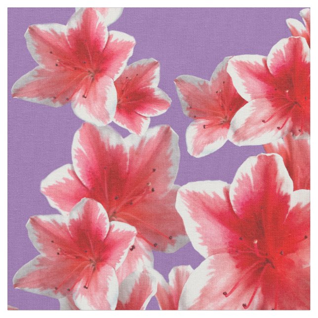 Pink Flowers  Fabric (Close Up)