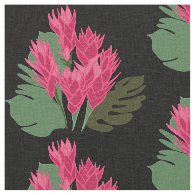 Pink Flowers Fabric (Close Up)
