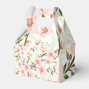 Pink flowers favour box