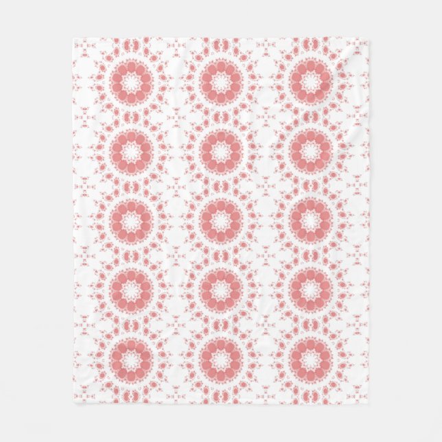 PINK FLOWERS FLEECE BLANKET (Front)