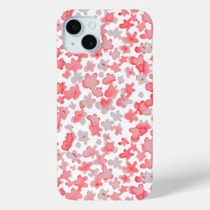Pink Flowers Floral iPhone 15 Mini Case