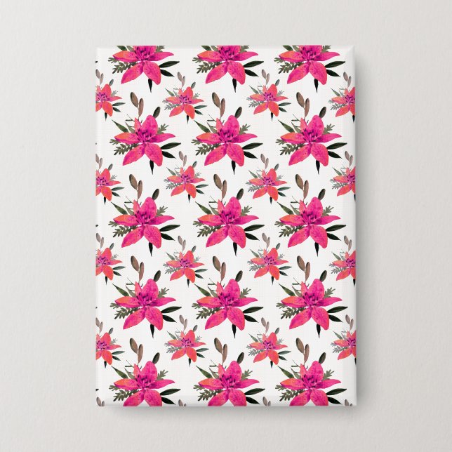 Pink Flowers Floral Pattern Design (Front)