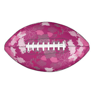 pink flowers football