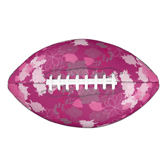 pink flowers football (Front)