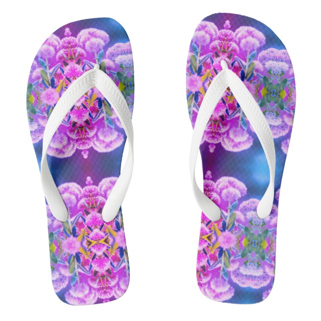 Pink flowers for Mum Jandals (Footbed)