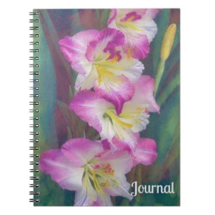 Pink Flowers Garden Art Journal Notebook