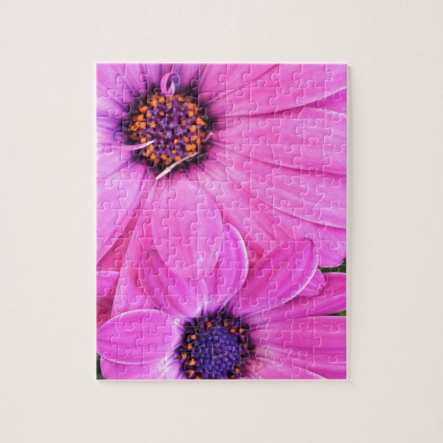 Pink Flowers Gerbera Daisy Floral Jigsaw Puzzle (Vertical)
