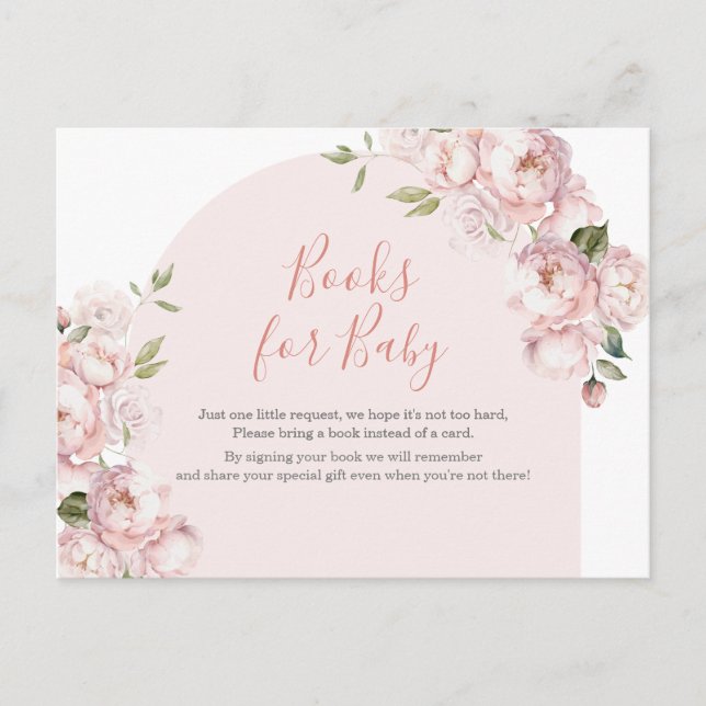 Pink Flowers Girl Baby Shower Baby in Bloom Postcard (Front)