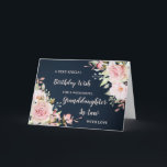 Pink Flowers Granddaughter in Law Birthday Card<br><div class="desc">Pretty and thoughtful greeting card for your granddaughter in law birthday with light blush pink watercolor flowers and hand lettered style text.</div>