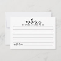 Pink Flowers Halloween Baby Shower Advice Cards