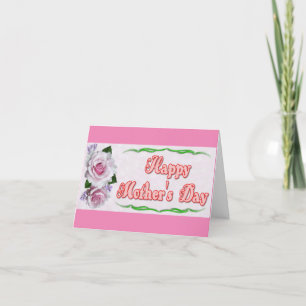 Pink Flowers Happy Mother's Day Card
