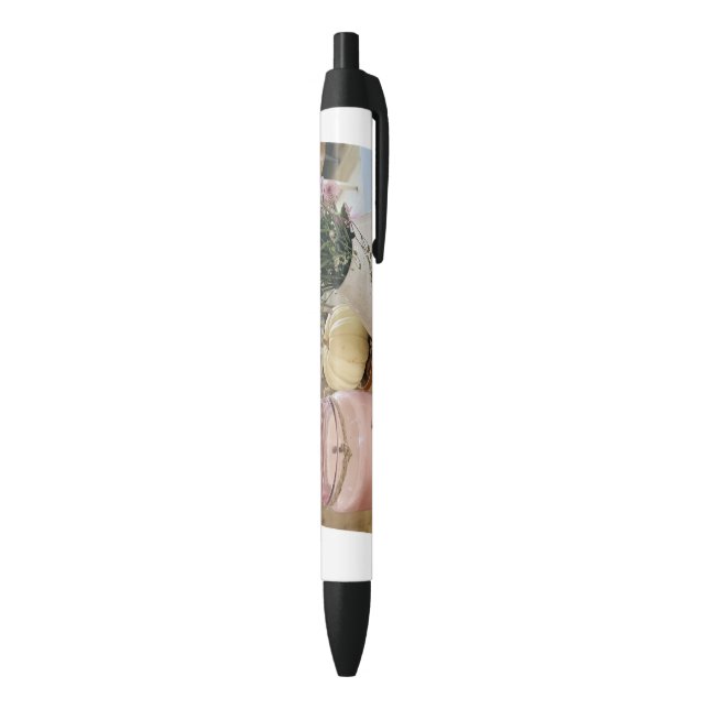 Pink flowers in black ink pen (Bottom (Vertical))